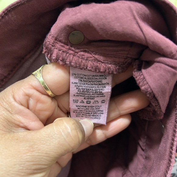 Burgundy Skinny Jeans - Picture 7 of 7